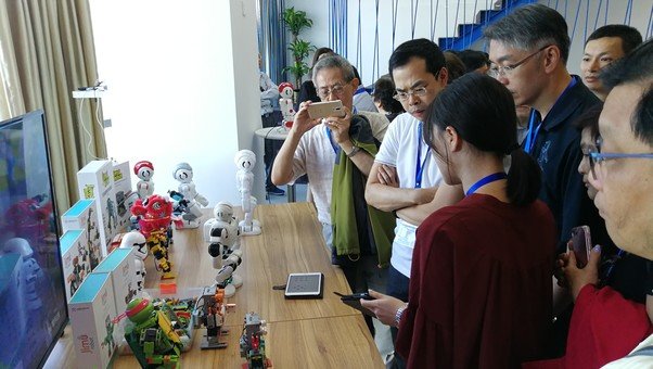 Ubtech demonstrated its intelligent humanoid robots