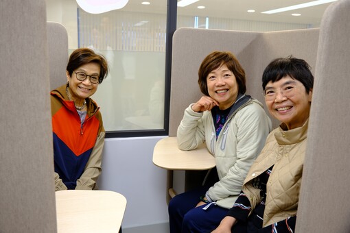 Members gathered to take a walk through the College