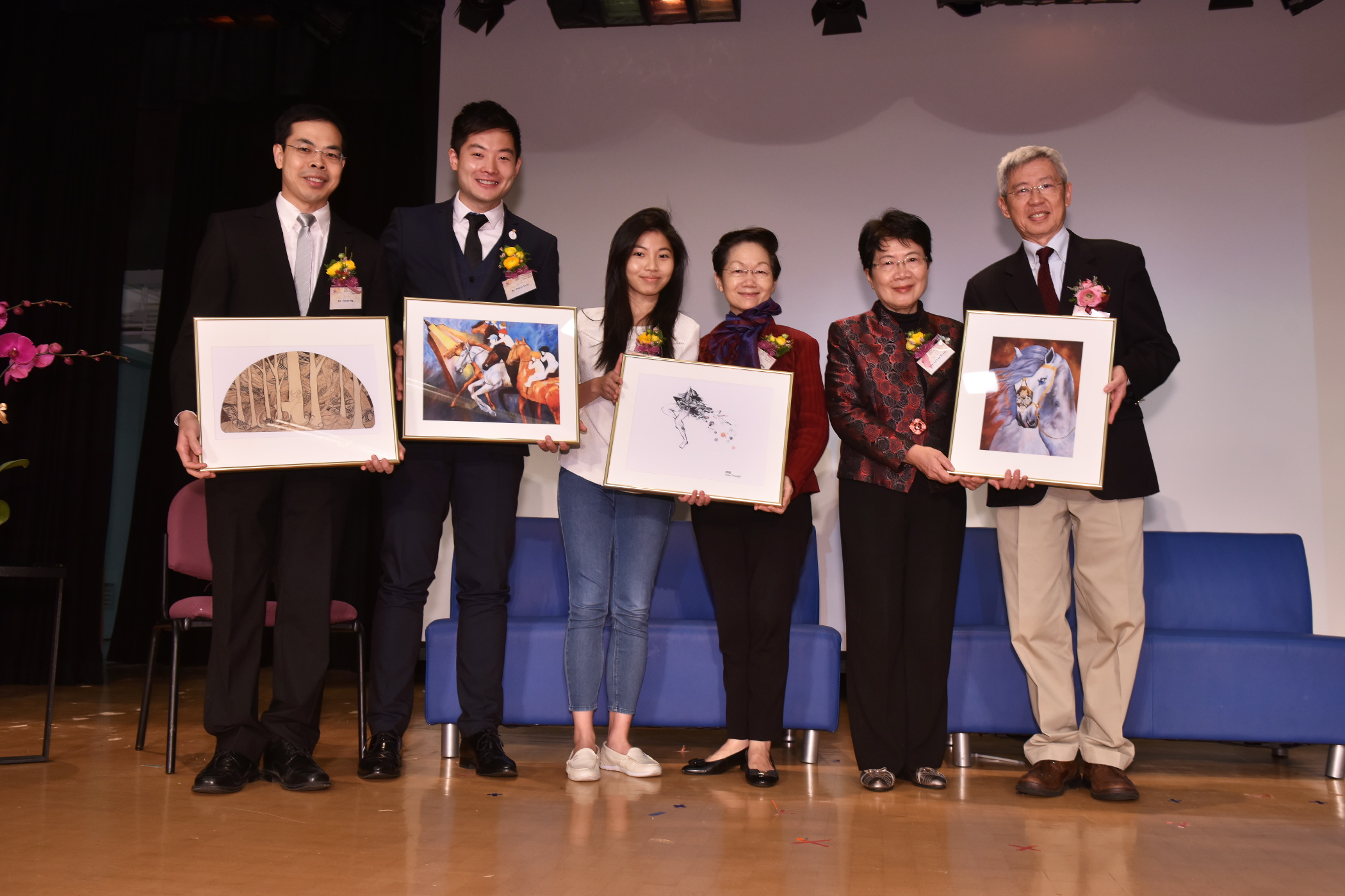 HKUGA Education Foundation Symposium: “Shaping Stars of Tomorrow”. From the left: Dr. Victor Ng, Dr. Cedric Chiu, Ms. Vicky Kung, Dr. Shen Shir Ming, Mrs. Irene Lo and Prof. Cheng Kai Ming.