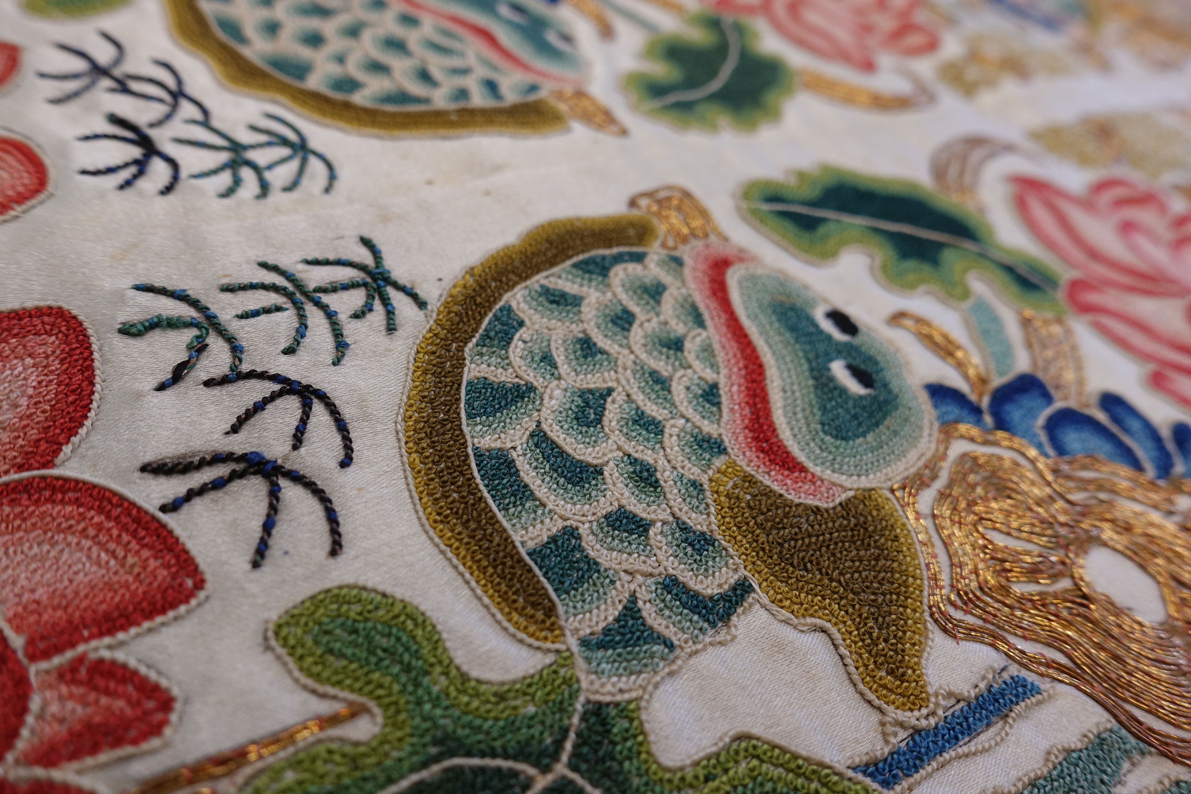 Silk embroidery